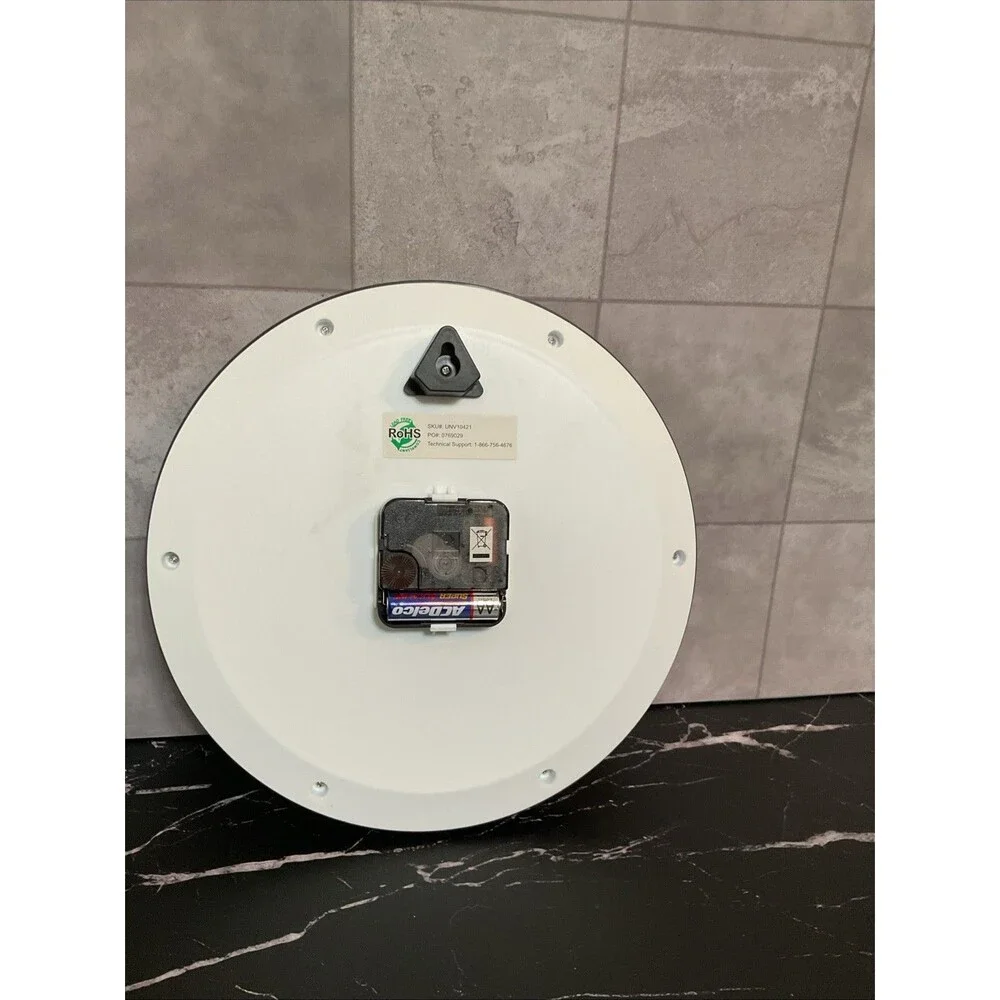 Universal Wall Clock 9 3/4 In Diameter Black Case